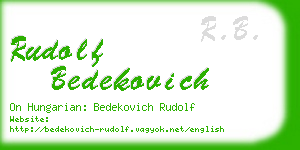 rudolf bedekovich business card